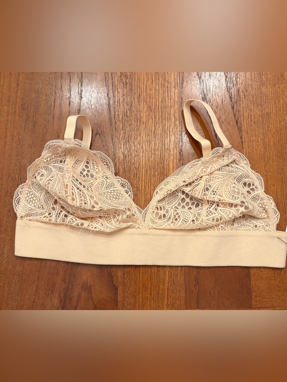 Lively Lace Bralette in Toasted Almind Intimates Bra New Size L